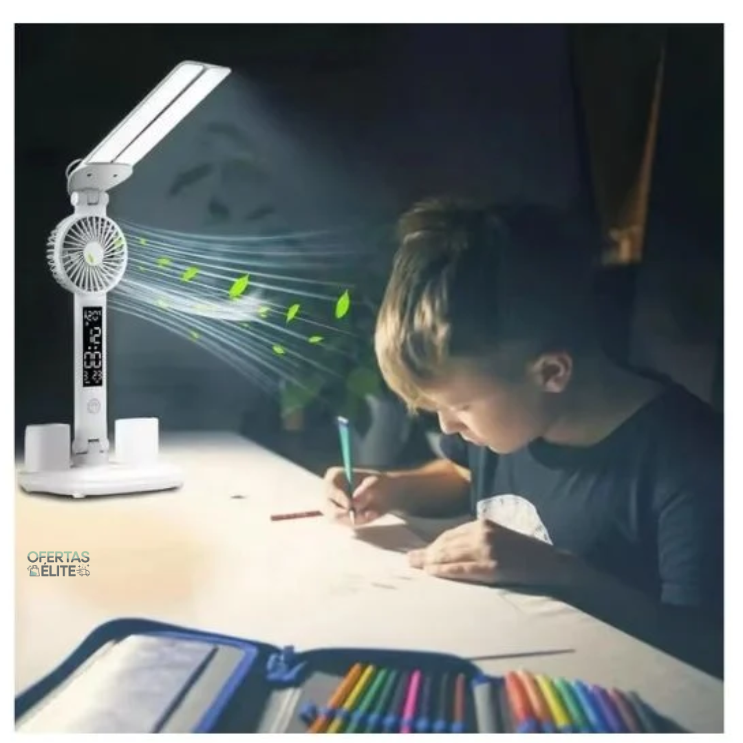 Lámpara y Ventilador 5en1