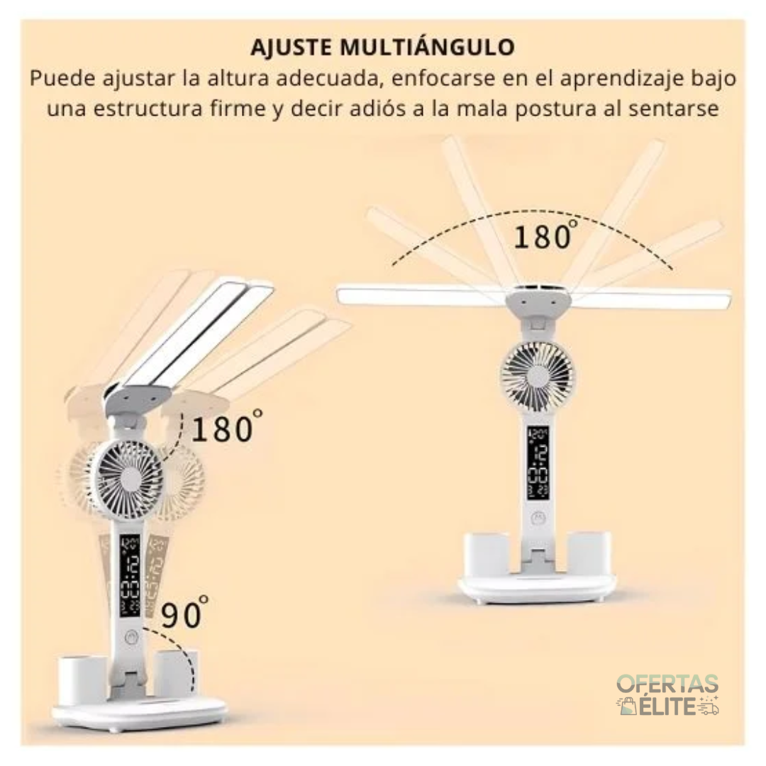 Lámpara y Ventilador 5en1